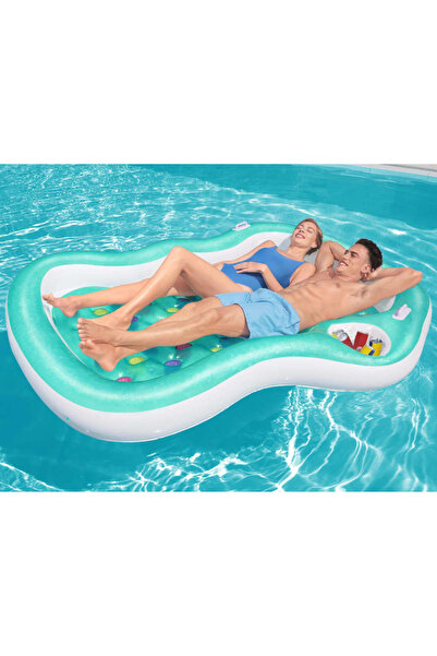 BESTWAY Double Designer Lounge pool mattress, 224x174 cm