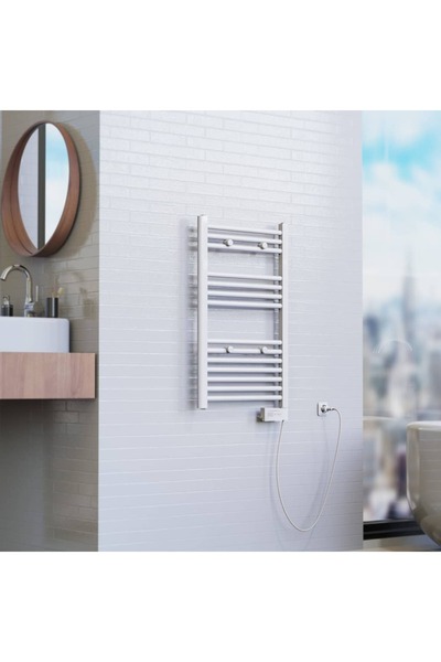 EISL Calorifer de baie cu temporizator, alb, 80x50x15 cm