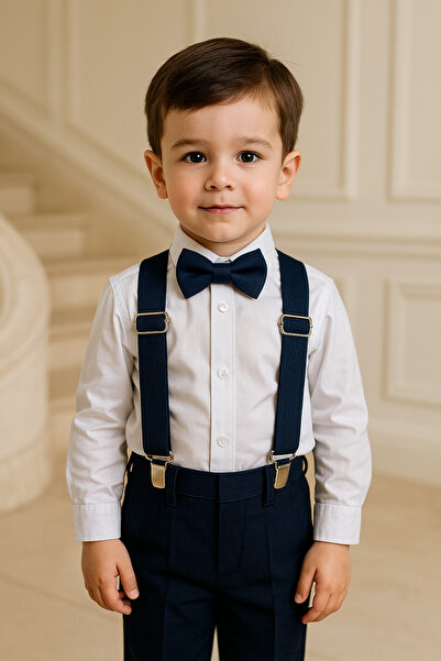 Masal Dünyası Bursa Boy's Trouser Suspenders and Bow Tie Set