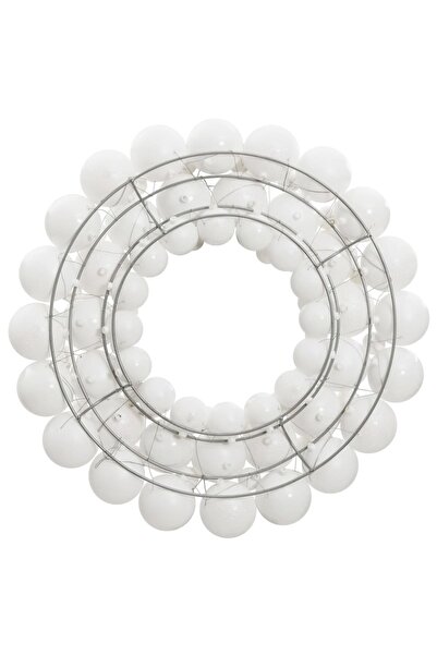 Concept Χριστουγεννιάτικο στεφάνι, λευκό, 45 cm, πολυστυρένιο