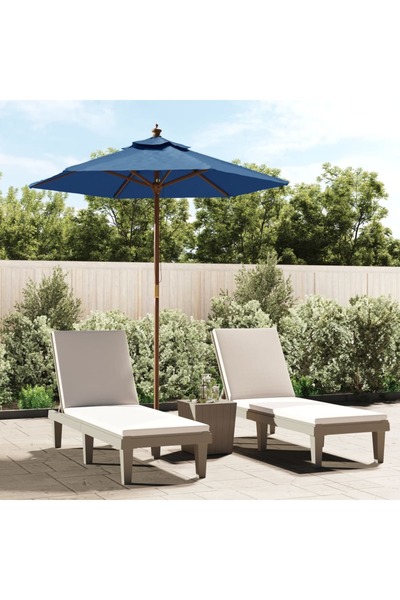 Concept Umbrelă de soare de grădină stâlp din lemn, albastru 196x231 cm