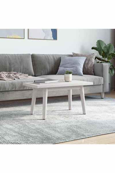 Concept Λευκή επιφάνεια τραπεζιού 80x40x2,5 cm από μασίφ ξύλο πεύκου, ορθογώνια