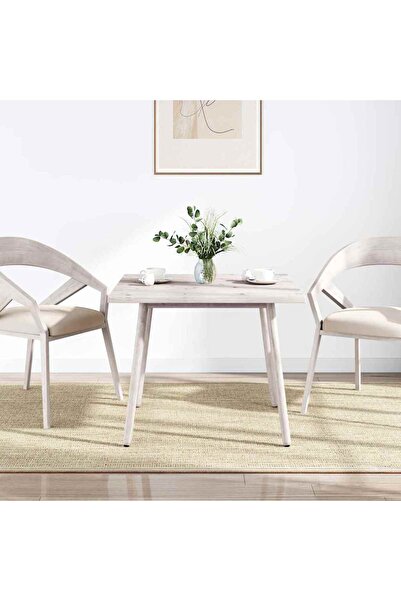 Concept Επιφάνεια τραπεζιού, λευκή, 90x90x2,5 cm, μασίφ ξύλο πεύκου, τετράγωνη