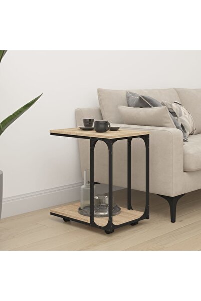 Concept Βοηθητικό τραπεζάκι με ρόδες από sonoma δρυς 50x35x55.5cm επεξεργασμέ...