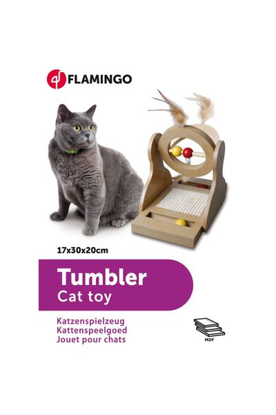 Flamingo Jucărie de zgâriat pentru pisici, lemn