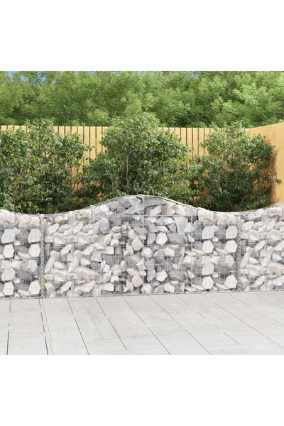 Concept Coșuri gabion arcuite 2 buc, 200x30x80/100cm, fier galvanizat