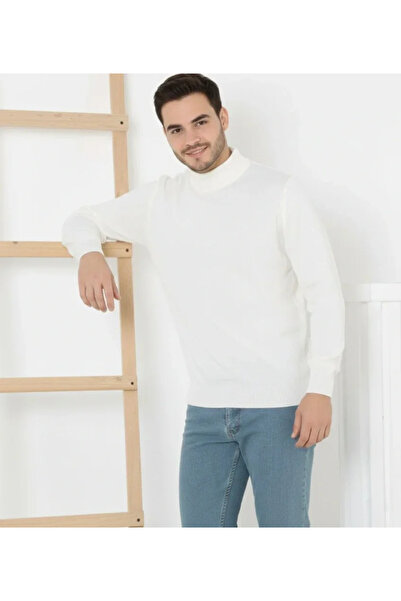 JANES Tricotaj pentru bărbați, cu jumătate de gât, pulover, bumbac cu textura...