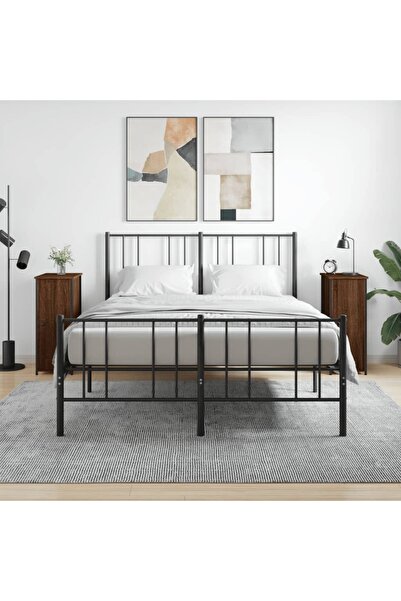 Concept Noptiere, 2 buc., stejar maro, 32x42x80 cm, lemn compozit