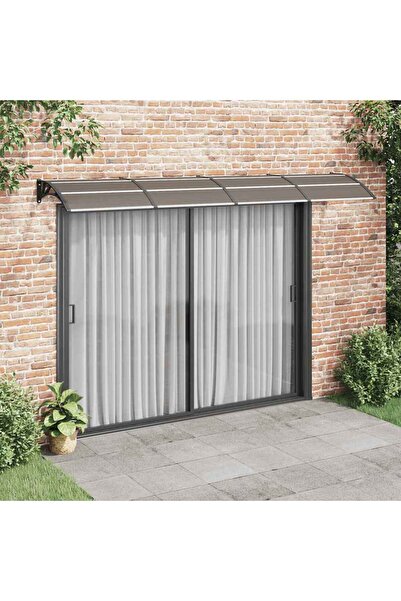 Concept Copertină de ușă, negru, 350x100 cm, policarbonat