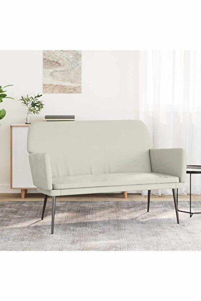 Concept Bancă, crem, 108x79x79 cm, catifea