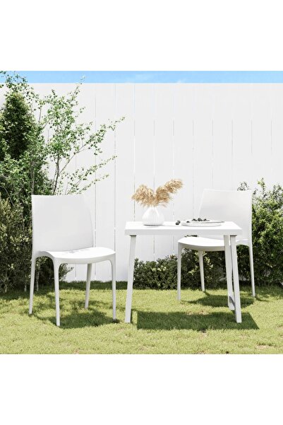 Concept Καρέκλες κήπου, 2 τεμ., λευκές, 50x46x80 cm, πολυπροπυλένιο