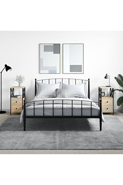 Concept Noptiere, 2 buc., stejar sonoma, 34x35,5x70 cm, lemn compozit