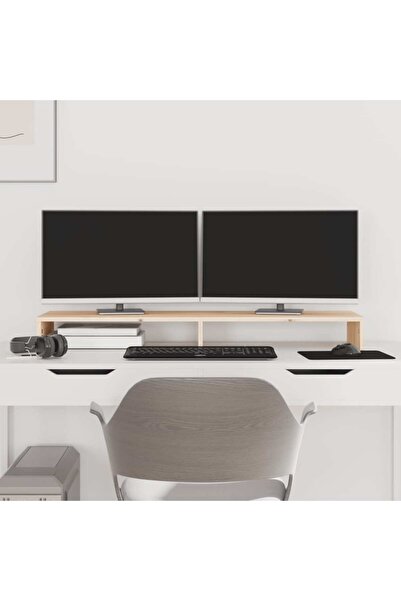 Concept Βάση οθόνης, 100x27x10 εκ., μασίφ ξύλο πεύκου