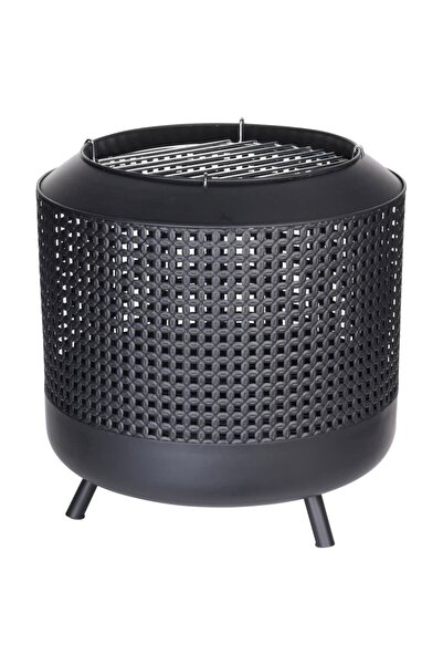 Progarden Огнище с решетка за грил, черно, 50x51 см