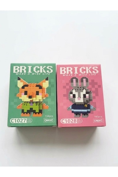 Eflatun Kılıf Bricks Tilki ve Tavşan lego bricks