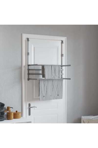 Concept Ράφι στεγνωτηρίου μπαλκονιού 89x25x(60-95) εκ. αλουμινίου