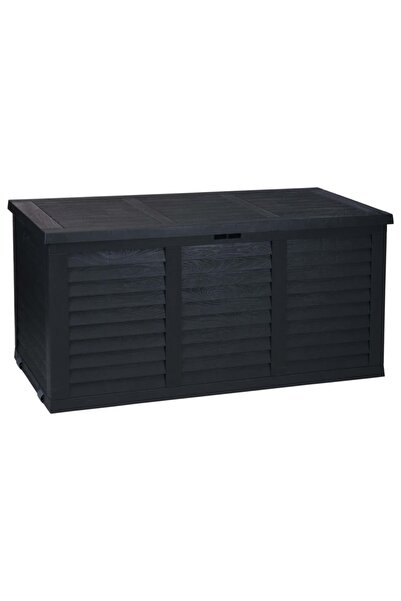 Progarden Градинска кутия за съхранение с колелца, тъмносива, 300 л