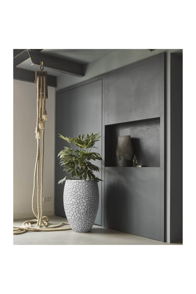 CAPI Elegant Deluxe Πήλινη γλάστρα, ιβουάρ, 50x72 εκ.