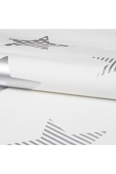 Noordwand Ταπετσαρία τοίχου Kids at Home Superstar, ασημί και λευκό