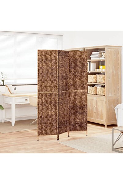 Concept Paravan de cameră cu 3 panouri maro, 122x180 cm, zambilă de apă