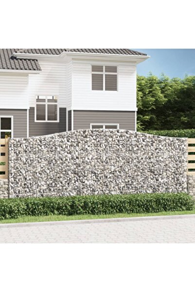 Concept Coșuri gabion arcuite 2 buc. 400x30x160/180 cm fier galvanizat