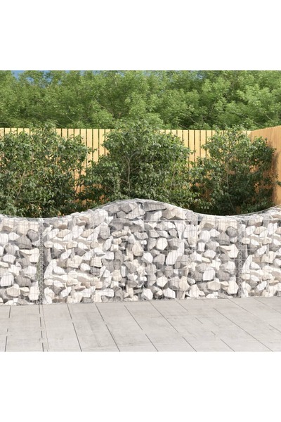 Concept Coșuri gabion arcuite 2 buc, 200x50x80/100 cm, fier galvanizat