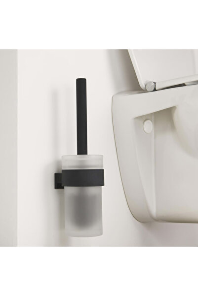 Tiger "Bold" toilet brush and holder, matte black