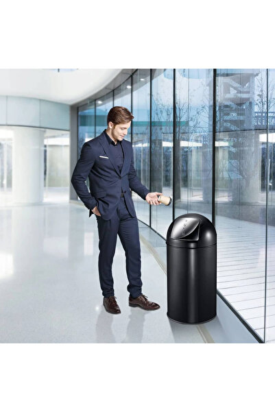 EKO Push bin, matt black, 40 L