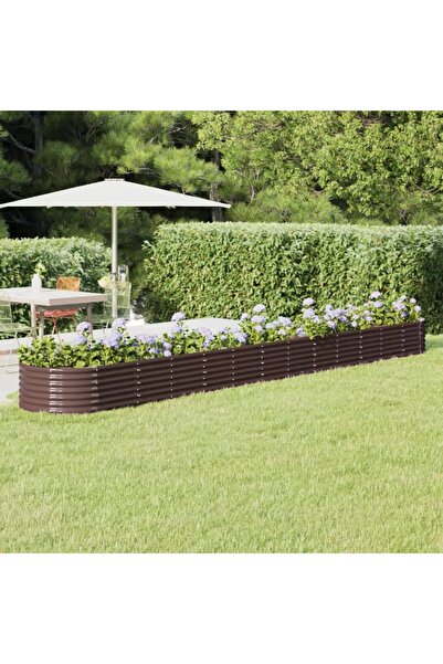 Concept Καφέ γλάστρα κήπου 512x80x36 cm ηλεκτροστατικά βαμμένη από ατσάλι