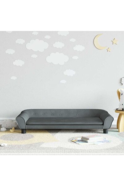 Concept Children's sofa, dark gray, 100x50x26 cm, Velvet