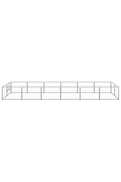 Concept Padoc pentru câini, argintiu, 12 m², oțel