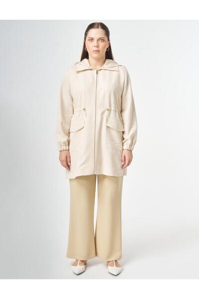 Kayra Torba Pocketed Modal Jacket Cream