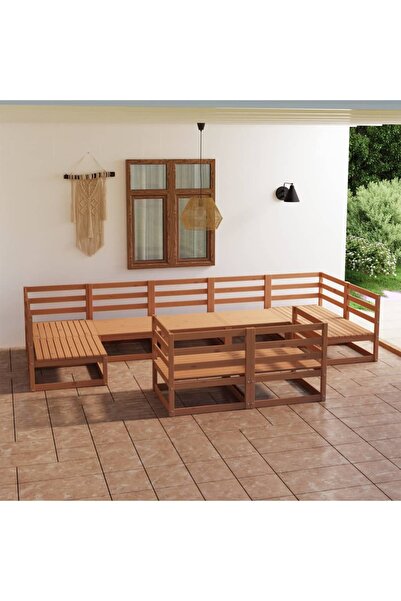 Concept Set mobilier de grădină, 9 piese, lemn masiv de pin