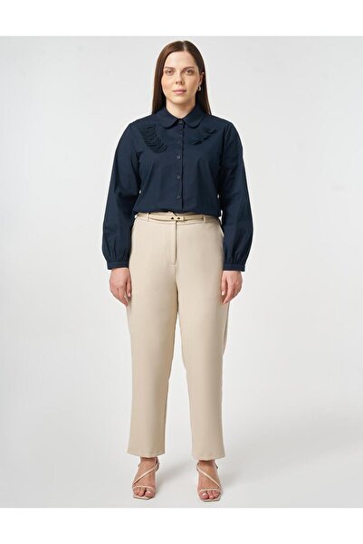 Kayra Thin K Belt I Pipe Leg Trousers Stone