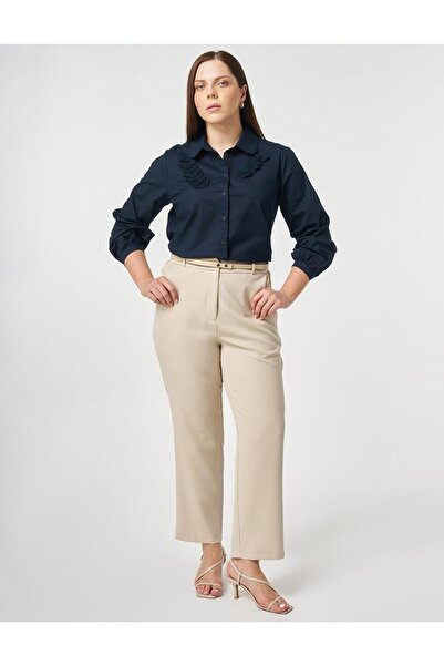 Kayra Thin K Belt I Pipe Leg Trousers Stone