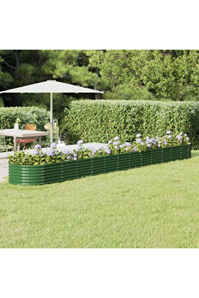 Concept Πράσινη γλάστρα κήπου 512x80x36 cm ηλεκτροστατικά βαμμένη από χάλυβα