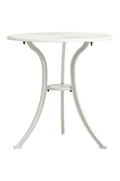 Concept Τραπέζι κήπου, λευκό, 62x62x65 cm, χυτό αλουμίνιο