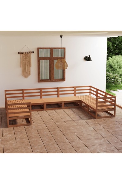 Concept Set mobilier de grădină, 9 piese, lemn masiv de pin