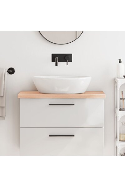 Concept Blat de baie, 80x30x4 cm, lemn masiv netratat