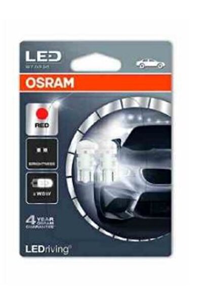 Osram Set de 2 becuri auto cu halogen roșii W5W 0.5W 12V