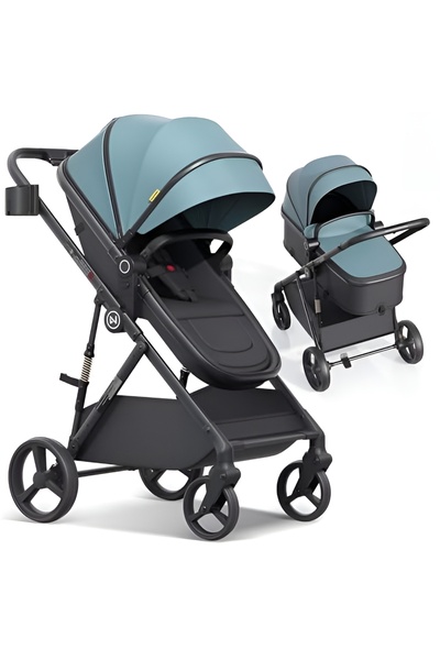 Ominii 3-in-1 Luxury Convertible Baby Stroller with Bassinet – High Landscape...