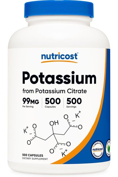Nutricost زجاجة واحدة من سترات البوتاسيوم
