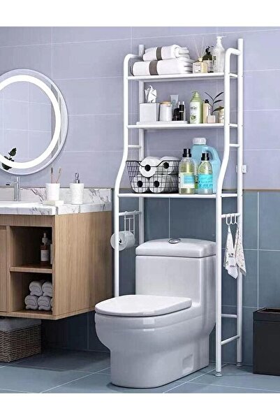 rayze Over Toilet Storage Bathroom Shelving White 25x160x47cm