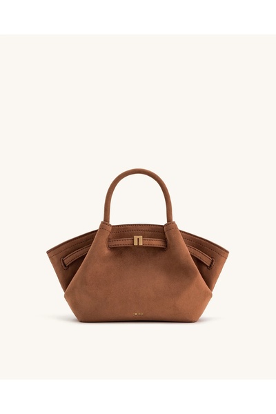 JW PEI Hana Mini Faux Suede Tote Brown