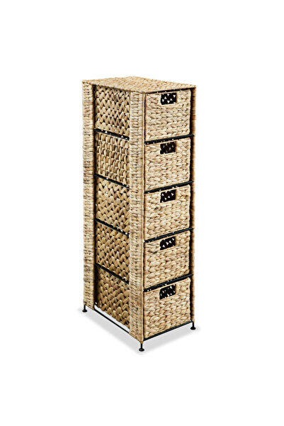 Concept Ντουλάπι αποθήκευσης με 5 καλάθια 25,5x37x100 εκ. Υάκινθος νερού