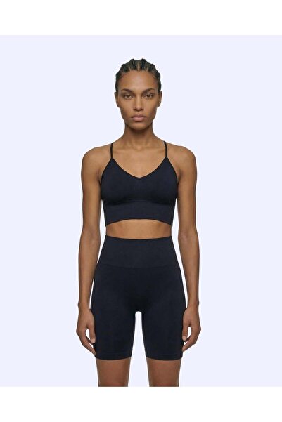 Kappa Ainos Biker Kadın Siyah Slim Biker Tayt