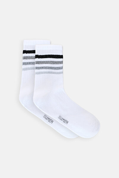 SUWEN Lurex Band Socks