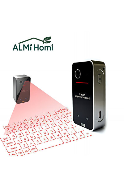 almihomi Wireless Laser Projection Keyboard Bluetooth Keyboard Mouse Combo Sm...