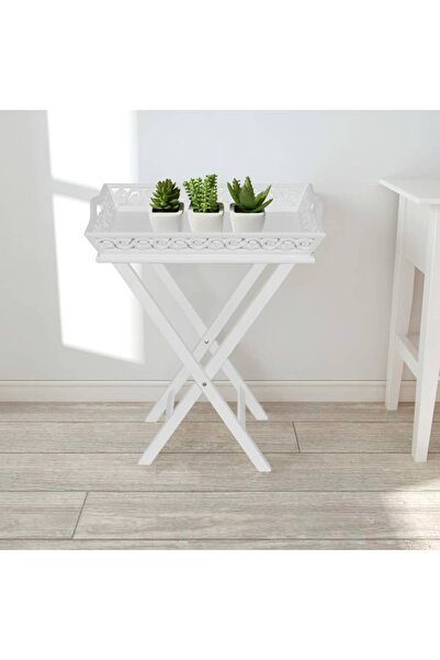 Concept Βοηθητικό τραπεζάκι με δίσκο, λευκό