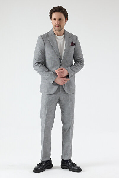 Frappoli Hero Men's Dark Gray Spring-Summer Jacket + Trousers 2-Piece Suit